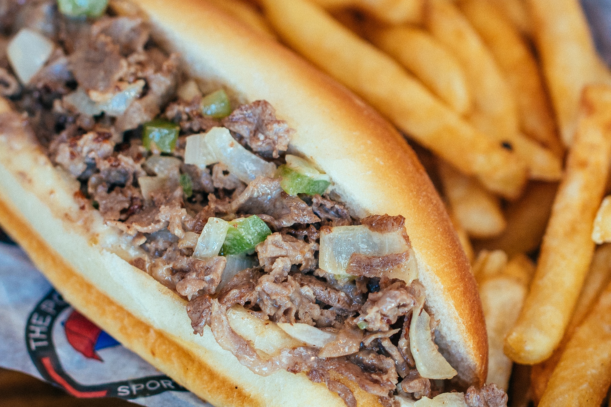 The Post original cheesesteak with seasoned fries