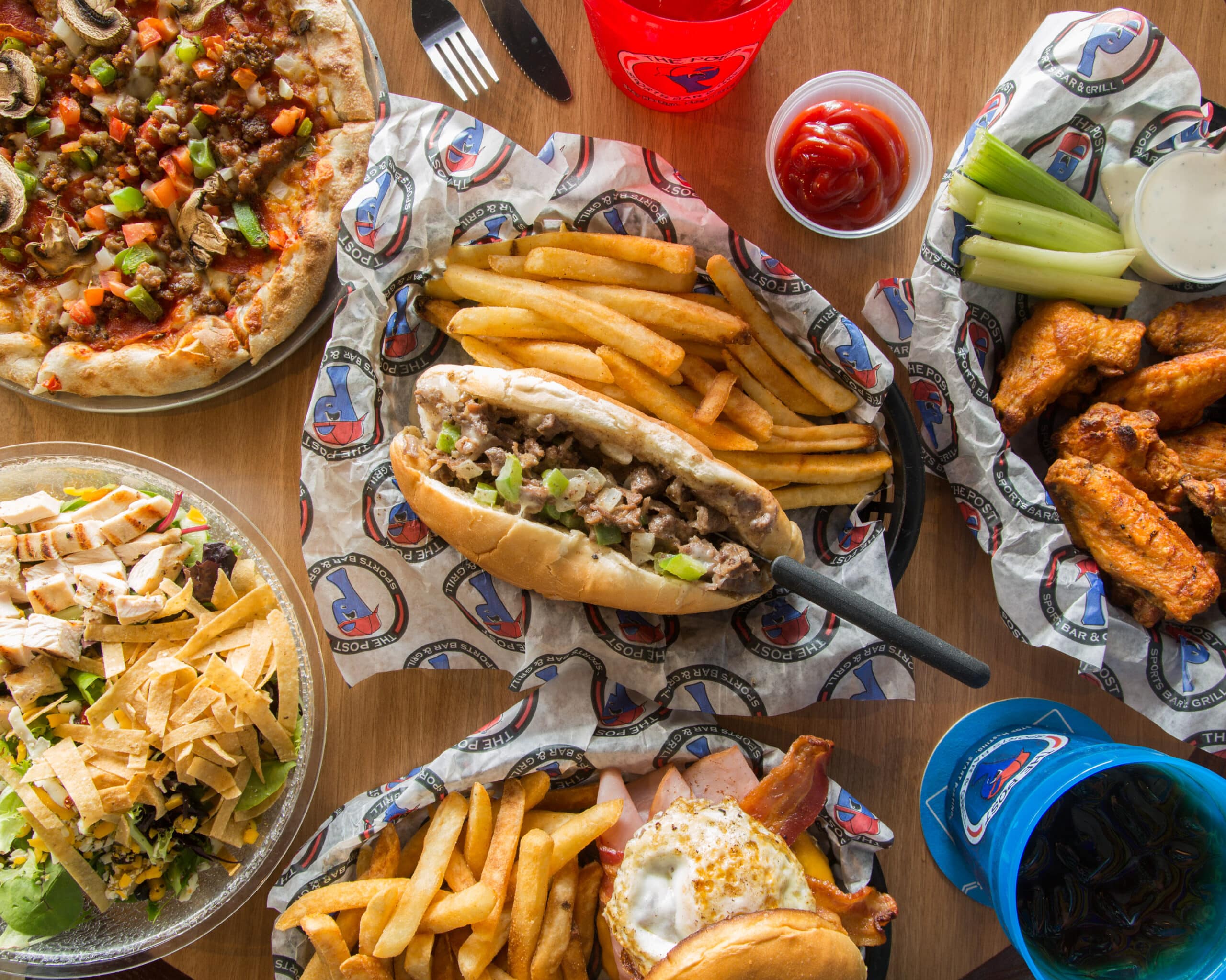 A spread of food from The Post