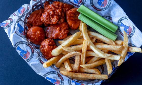 Wings and fries from The Post